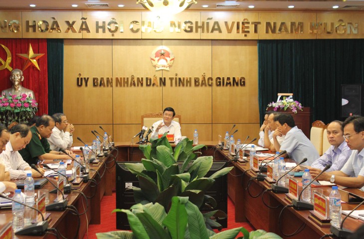 President’s working visit in Bac Giang - ảnh 1